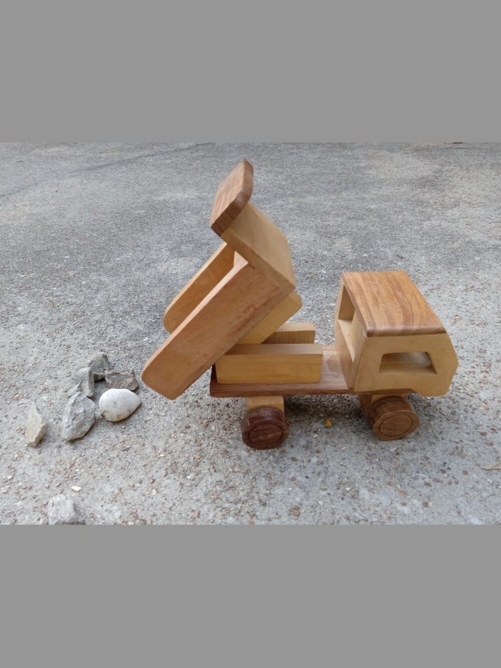 Natural Wood Play Dump Truck